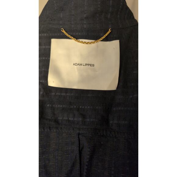 Adam Lippes anorak utility double zip drawstring waist navy jacket lg - Picture 10 of 12